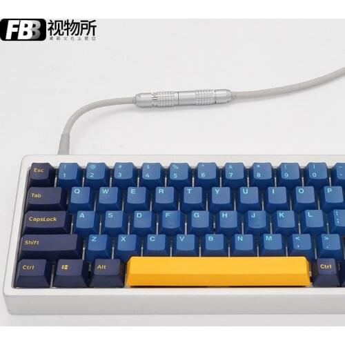 FBB Cables Keycap Theme Handmade Customized Mechanical Keyboard Cable Braided Charging Cable C6 Automatic Lock Aviation Plug