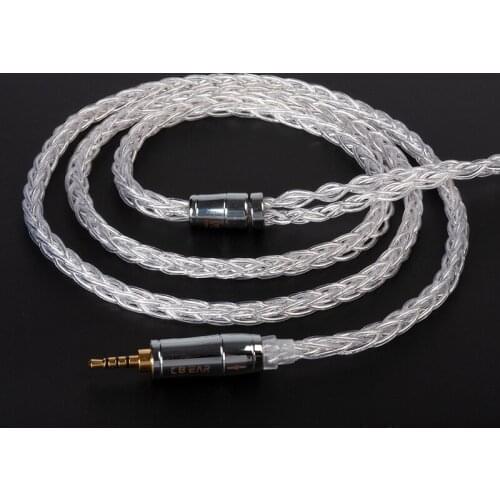 KBEAR-Limpid Pro 4N 8 Cores Upgrade Pure Silver Flagship Cable 2 Pin/ MMCX/ TFZ/ QDC In-ear Earphones Cable for KZ ASX BL01