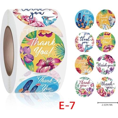 Round"Handmade With love" Stickers Seal Labels Roll Sticker For Package Decorate Handmade Sticker Stationery Supplies50-500Pcs