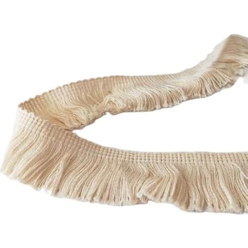 3CM Wide Fashion beige Embroidery flower lace fabric trim ribbon DIY sewing applique collar fringe tassel guipure dress decor