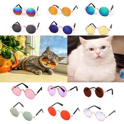 Lovely Pet Cat Glasses Dog Glasses Pet Products Cat Toy Dog Sunglasses Photos Props Pet Accessoires Round Glasses