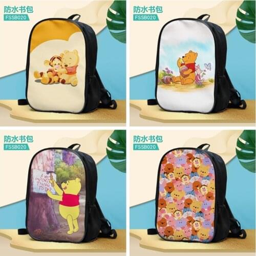 Disney Pooh Winnie Bear Fashion Anime Figures Cartoon Product Cosplay Accessories Customized Backpack Rucksacks Gift