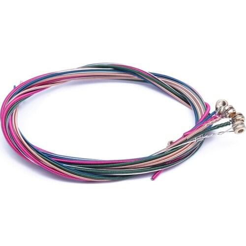 Set Rainbow Colorful Color String for Acoustic Guitar