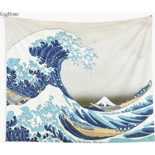 The Great Wave of Kanagawa Wall Tapestry Cover Beach Towel Throw Blanket Picnic Yoga Mat Home Decoration
