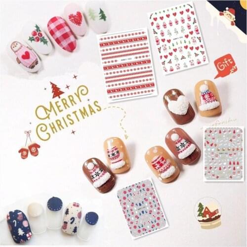 Christmas design Newest HANYI-352 353 356 3d Japan style nail art sticker decal DIY decoration accessory