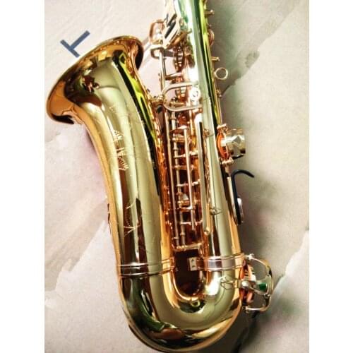 New Alto Saxophone Carving YAS-62 Gold Key Super Musical Instrument High Quality Electrophoretic Gold Sax Mouthpiece Gifts Free