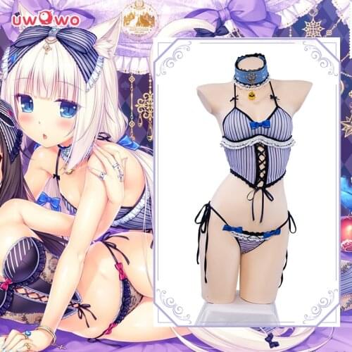 UWOWO Vanilla Sexy Lingerie Swimsuit Game NEKOPARA Chocola & Vanilla Cosplay Costume Anime Outfits Full Set Clothing