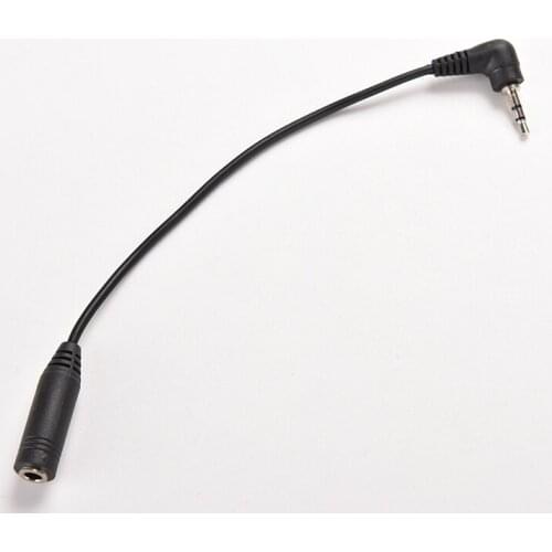 New 2.5mm Right Angle Male Plug to 3.5mm Female Jack Stereo AUX Audio TRS Socket DC Power Adapter Converter Cable 15.5CM Length