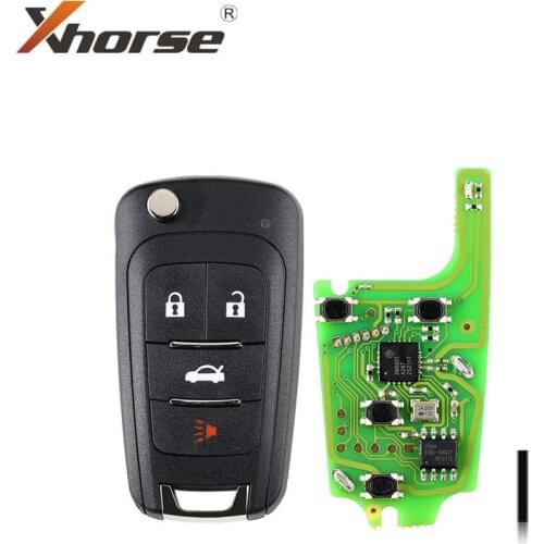 Xhorse XKBU01EN Wire Remote Key for Buick Flip 4 Buttons for Xhorse VVDI Key Tool VVDI Mini Key Tool VVDI2 5pcs/lot