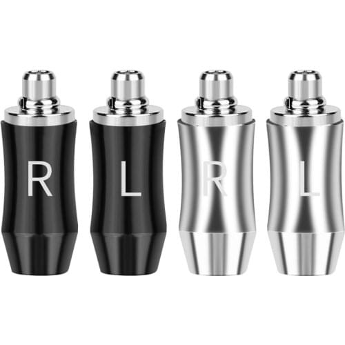 Rhodium Hifi MMCX Pin Earphone Jack Audio Plug Beryllium Copper Headphone Soldering Wire Connector For 2.5/3.5/4.4mm DIY Adapter