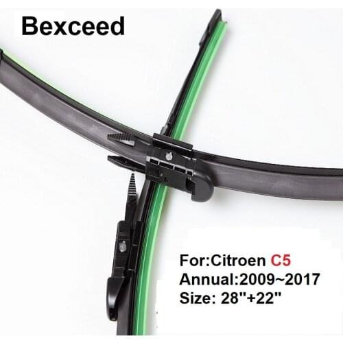 For Citroen C5 28"+22" Bexceed of Car Windshield Windscreen Wiper Blade 2009 2010 2011 2012 2013 2014 2015 2016 2017