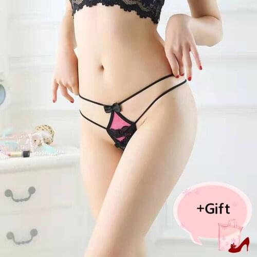 Lady Sexy Lace embroidered Hollow G-String Rhinestone Temptation Sexy Bikini Underwear For Women Body Thong Panties Girl Gift