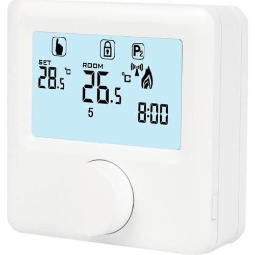 NO NC COM rotary button LCD gas boiler thermostat