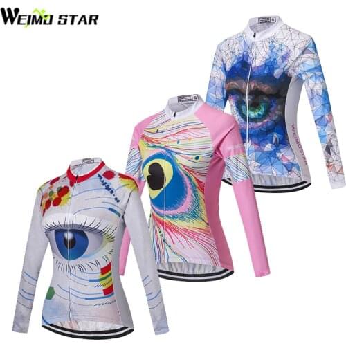 Weimostar Women Long Sleeve cycling jersey 2017 pro team cycling clothing maillot ciclismo roupas ciclismo