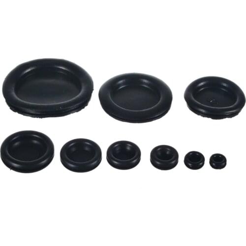 130pcs/Set Cable Blanking Grommet Rubber Closed Grommets Assorted 6mm 9mm 12mm 16mm 20mm 25mm 32mm 40mm 50mm Diameter