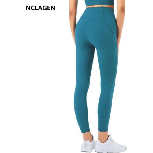 NCLAGEN Yoga Pants Women Gym Sport Leggings Naked-feel High Waist Workout Running Elastic Butt Lift Squat Proof Fitness Tights
