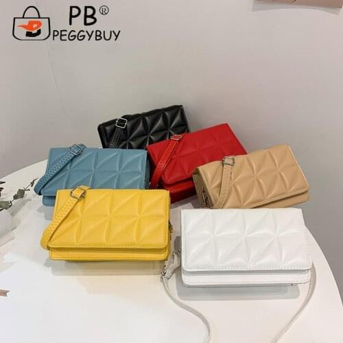 Retro Women Crossbody Bags Geometric Embossed Stylish PU Leather Solid Color Small Shoulder Crossbody Handbags
