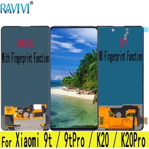 6.39" K20Pro AMOLED For Xiaomi 9t pro LCD Display Touch Screen Digitizer Assembly Replacement For Xiaomi 9t / K20