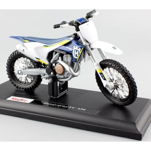 1/18 Scale Maisto MY Husqvarna FC 450 Motorcycle Enduro Racing Diecast Model Dirt Bike Motocross Off Road Replica model Kids toy