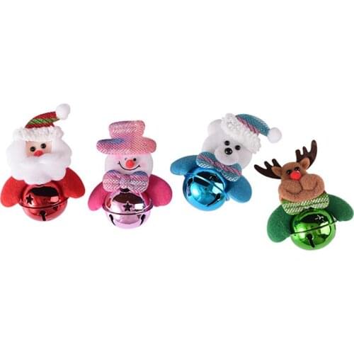 1pc Christmas Cat Play Toy Plush Lovely Bell Decor Toys Kitten Chew Toy Pet Supplies Cat Favors For Christmas Pet Partner