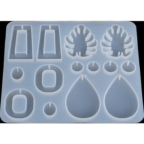 1PC Earring Pendant Resin Molds Silicone Mold For DIY Handmade Crafts UV Resin Epoxy Jewelry Making Casting Moulds Jewelry Tools