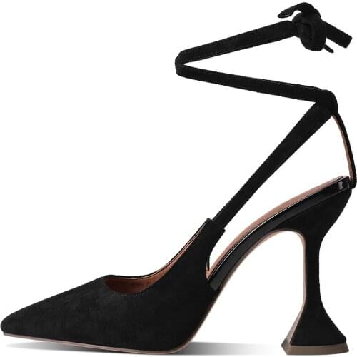 2021 Summer Fashion High heels Womens shoes Sexy Pointed toe Strange Style Heels Party shoes Ankle strap Sexy Red Sandals