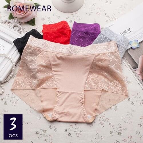 3 pcs Modal Cotton Panties For Women Sexy Transparent Lace Boxer Shorts Underwear Female Super Soft Plus Size Boyshort Lingerie