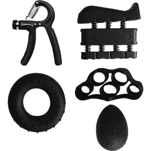 5 Pieces Hand Grip Trainer Set Adjustable Gym Fitness Hand Grip Finger Forearm Strength Muscle Exercise Recovery Heavy Hand Grip