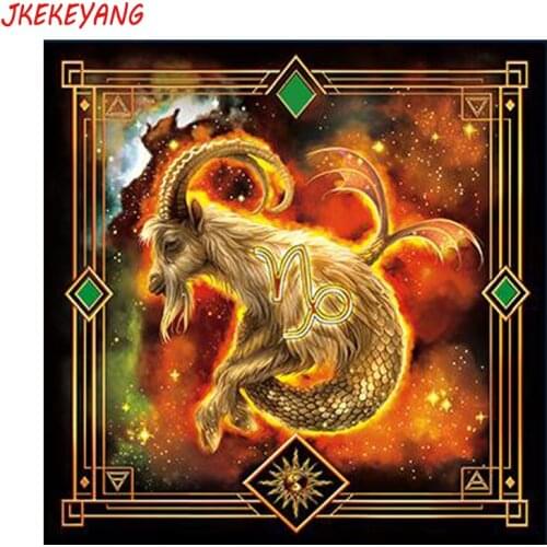 5D DIY square/round Diamond Painting Capricorn Cross Stitch Diamond Embroidery Pattern Rhinestone Home Decor J1186
