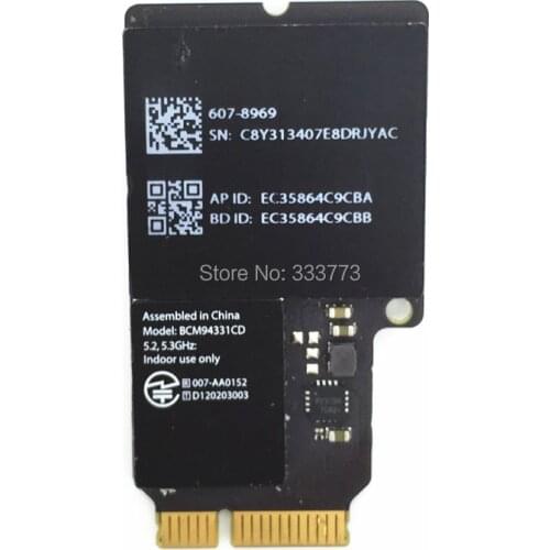 Free Shipping For Broadcom BCM4331 BCM94331CD FOR iMAC A1418 A1419 802.11a/b/g IEEE Wifi + Bluetooth 4.0 Card
