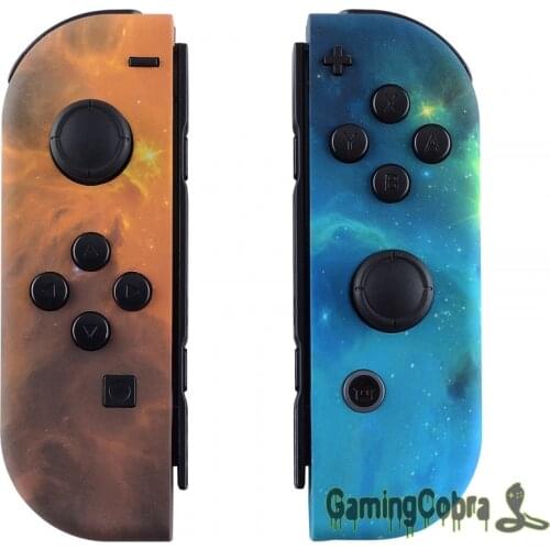 Soft Touch Grip Gold Star Universe Controller Housing W/ Full Set Buttons DIY Replacement Shell Case for Nintendo Switch Joy-Con