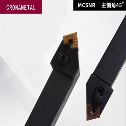 CRONAMETAL lathe tools 45° External Turning Tool metal CNC Lathe Tools MCSNR2020K12-2525M12