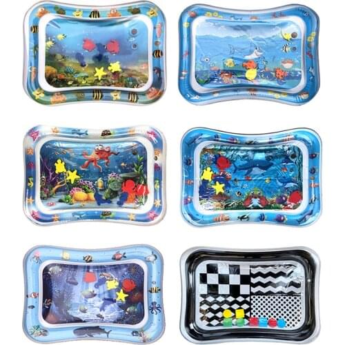 Baby Water Mat Inflatable Patting Cushion Toddler Ice Pad Household Safety Infant Water Prone Cushion Summer Play Activity Toys
