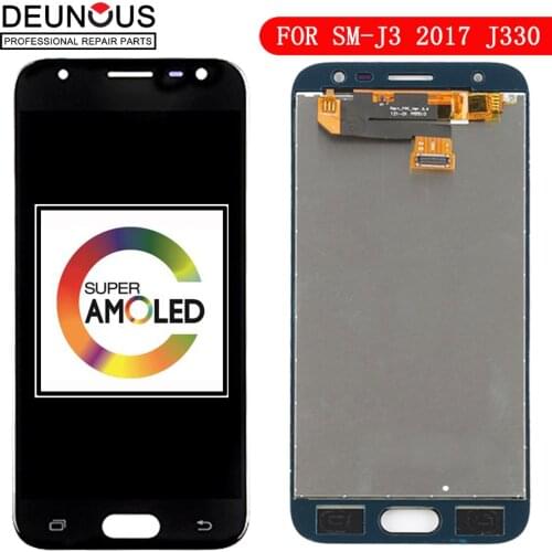 AMOLED J330FN J330 For Samsung J3 2017 Display Glass J330F LCD Touch Digitizer For Galaxy For Samsung J3 Pro LCD Frame Screen