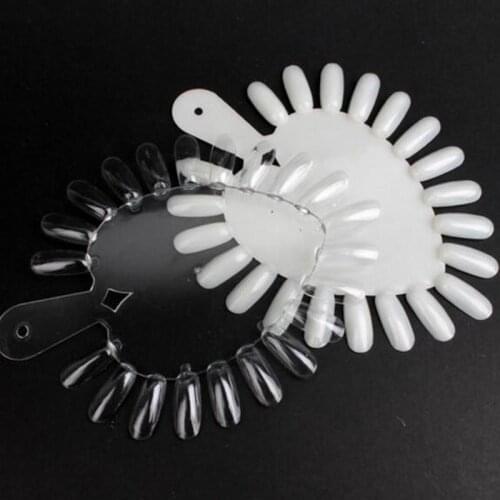 Good quality false nail tips color palette display panel heart mould as manicure practice display board beauty nail art salon