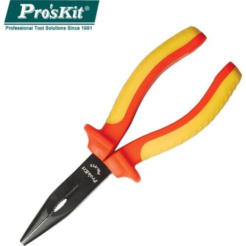 Proskit PM-919 VED 1000V Insulated Long Nose Plier (170mm) Cable Cutter Electrician Wire Stripper Multi Manual Tool
