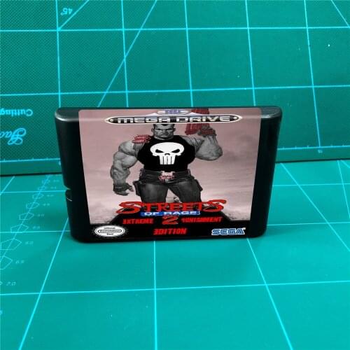 Streets of Rage 2 Extreme Punishment - 16 bit MD Games Cartridge For MegaDrive Genesis console