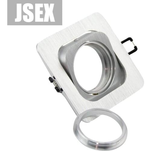 DIY KIT 4 PACK Square frame for GU10 MR16 GU5.3 support stand metal led spotlight holder round dia50mm edge for led light cup