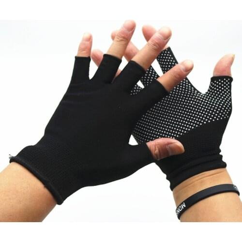 Summer Nylon Bike Gloves Half Finger Outdoor Sun Protection Anti-slip Cycling Breathable Nylon Gloves