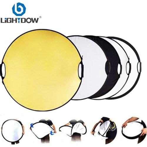 Lightdow 110CM 43 Inch 5-in-1 Portable Foldable Collapsible Multi-Disc Light Reflector Kit For Studio & Outdoor Lighting