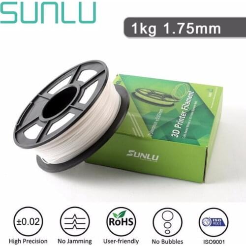 SUNLU 1KG 3D Printer Filament Transparent PA Nylon Filament with Spool in 1.75mm 3D Printer Transparent Filament 100% No Bubbles