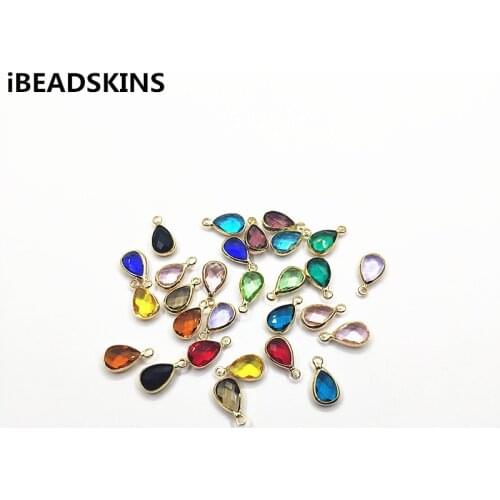 New arrival! 14x8mm crystal glass Drop shape charm/Connectors for Necklace,Earrings parts,Accessories,hand Made Jewelry DIY