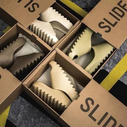 Foma Runner Summer Slippers Mens Fashion Solid Color Casual Home Slipper Shoes Eva Non-Slip Shoes Womens Beach Slides With Box