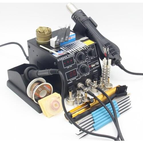 GORDAK 868D Soldering Station 2 in 1 SMD Rework Station Hot Air Gun + Electric Solder iron For Welding Repair tools
