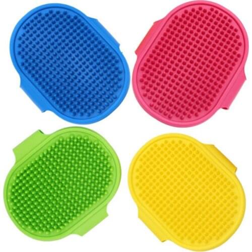 Dog Bath Brush Comb Silicone Pet SPA Shampoo Massage Brush Shower Hair Removal Comb For Pet Cleaning Grooming Tool SN3510