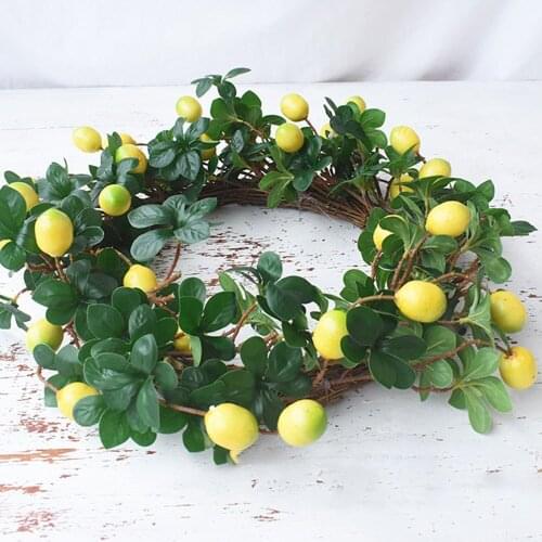 Spring Fruit Wreath Spring Fruit Wreath For Front Door Home Decoration With Green Leaves