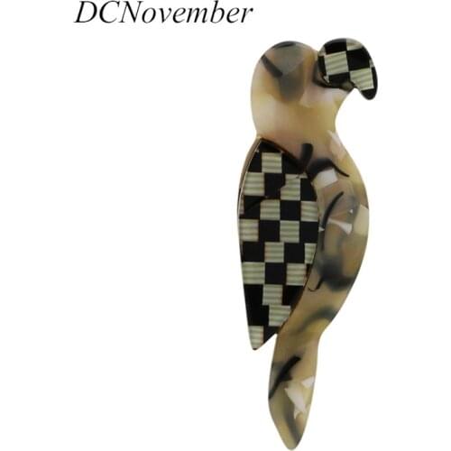 Vintage bird Art deco Parrot Resin Brooch Pin Acrylic Acetate Celluloid Birds Brooch Gifts DCNovember