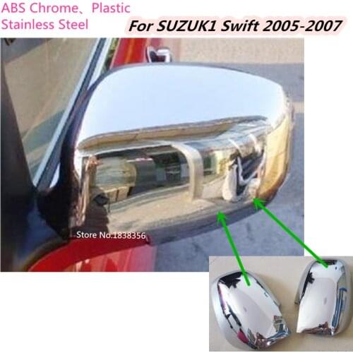 High quality For Suzuki Swift 2005 2006 2007 decoration Car back rear view Rearview Side Door Mirror Cover stick trim frame 2pcs