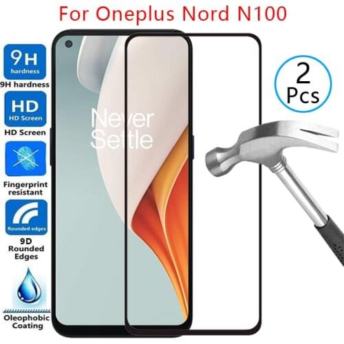 9d screen protector tempered glass case for oneplus nord n100 cover on one plus nordn100 n 100 100n protective phone coque bag