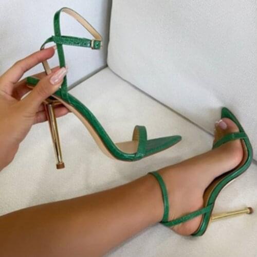 2021 New Summer Fashion Design Weave Women Sandals Transparent Strange High heels Ladies Sandals Open Toe Shoes high heels